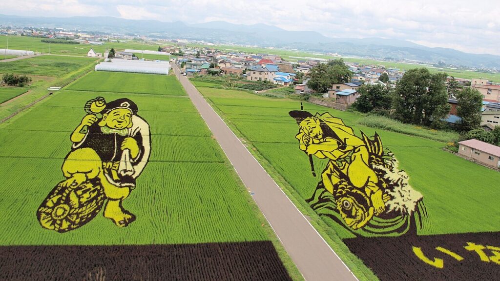 田舎館村の田んぼアート見頃はいつ？始まりと行き方